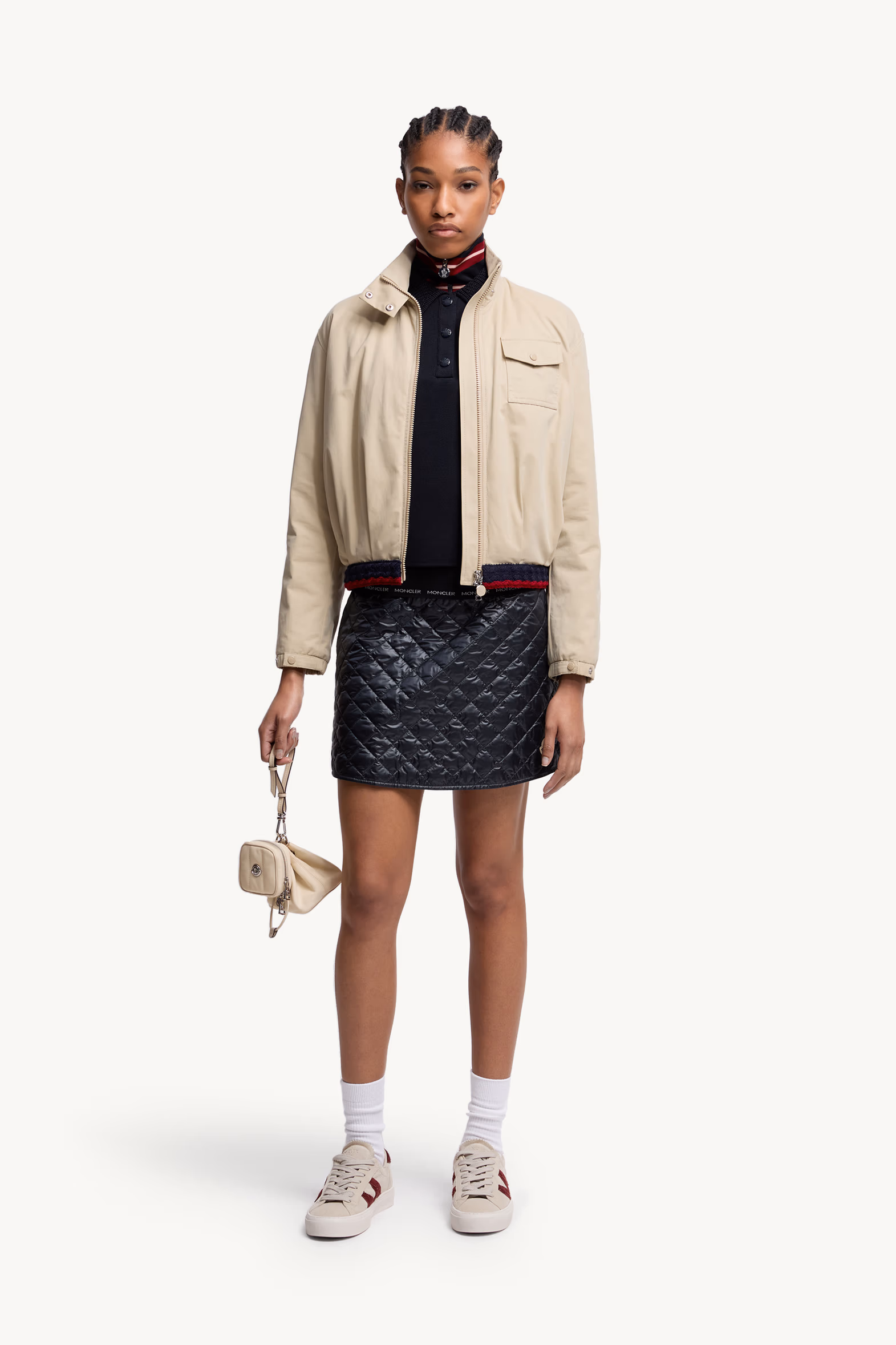 Diamond-Quilted Mini Skirt Women Navy Blue Moncler 0